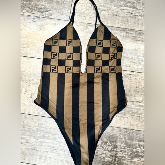 FENDI !!!!!!! Stylish Black and Brown womens One Piece - Picture 2 of 6
